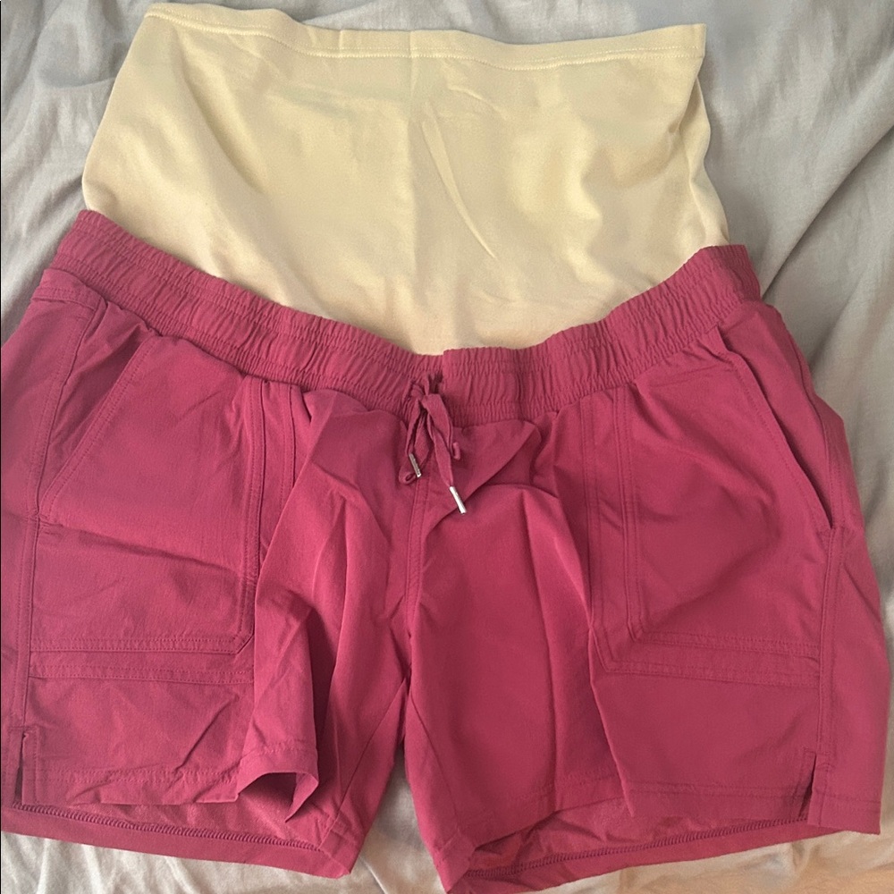 Pink Women's Maternity Shorts